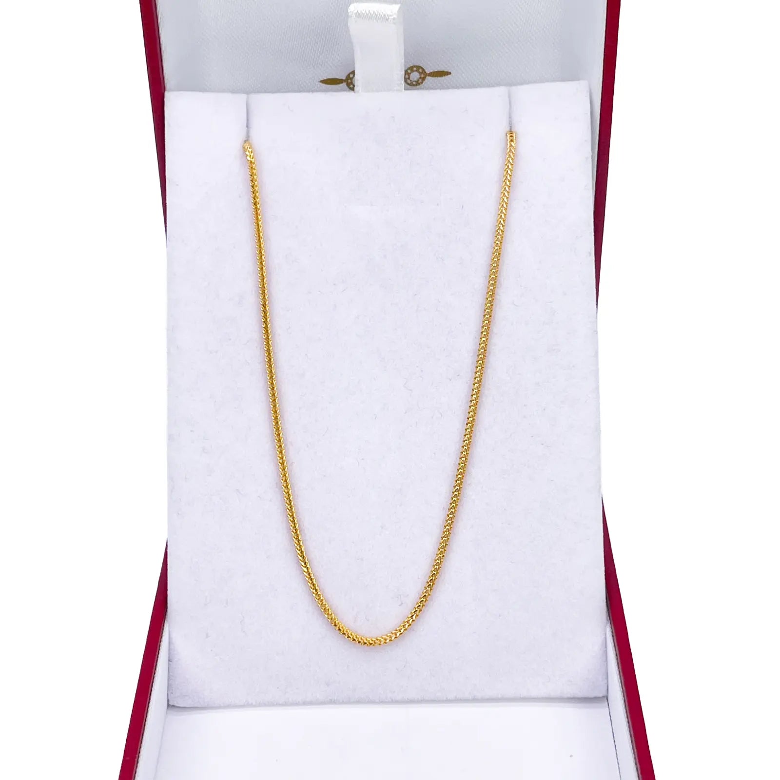 22ct Yellow Gold Solid Foxtail Chain Necklace 16 Inches 1.2m Width 