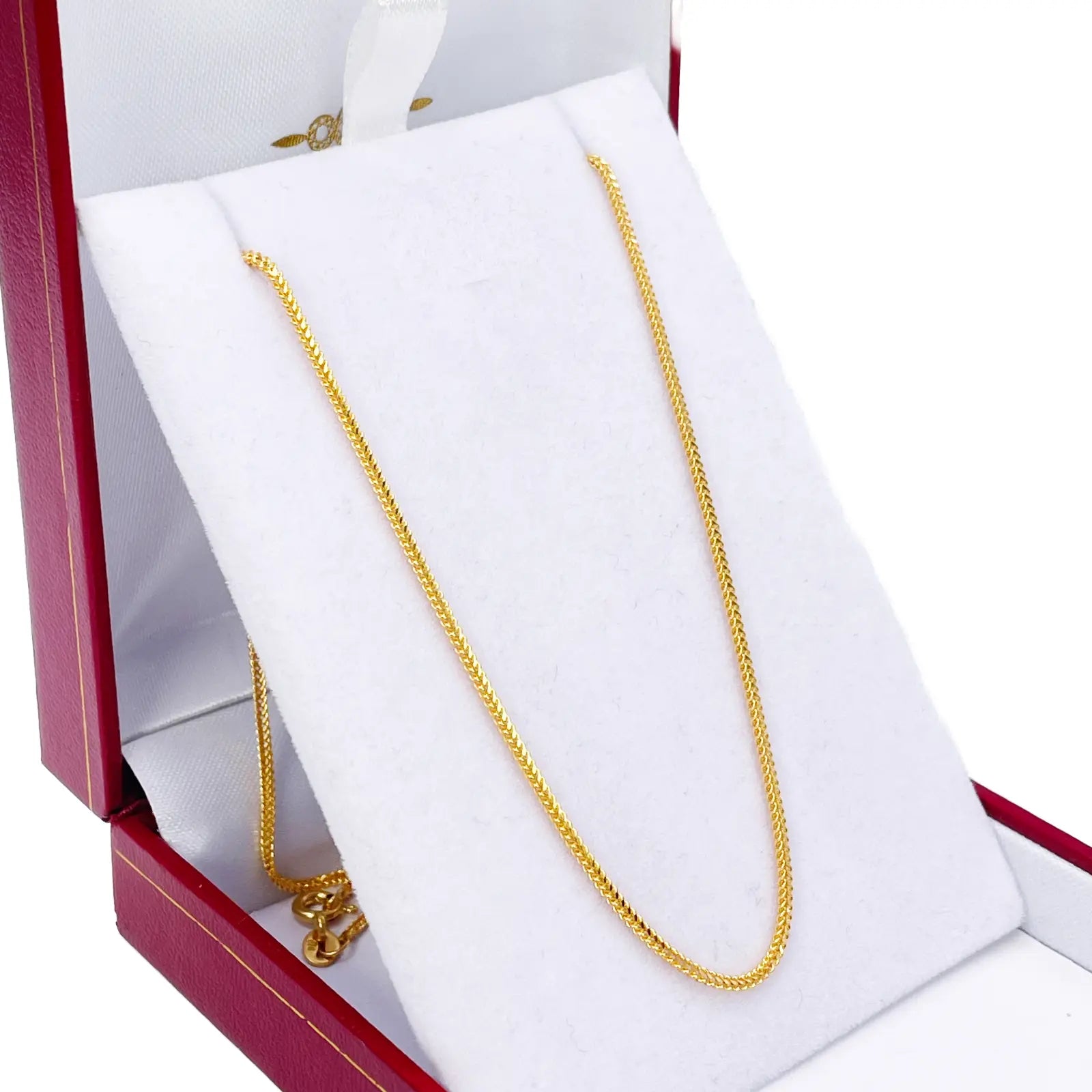 22ct Yellow Gold Solid Foxtail Chain Necklace 16 Inches 1.2m Width 