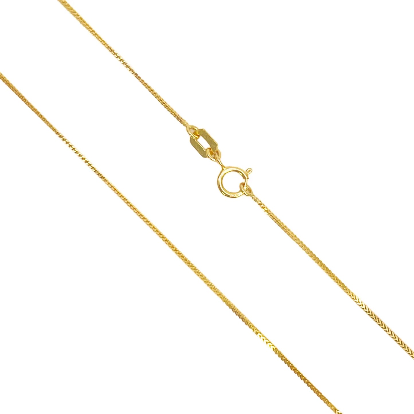 22ct Yellow Gold Solid Foxtail Chain Necklace 16'' inches 0.6mm Width 