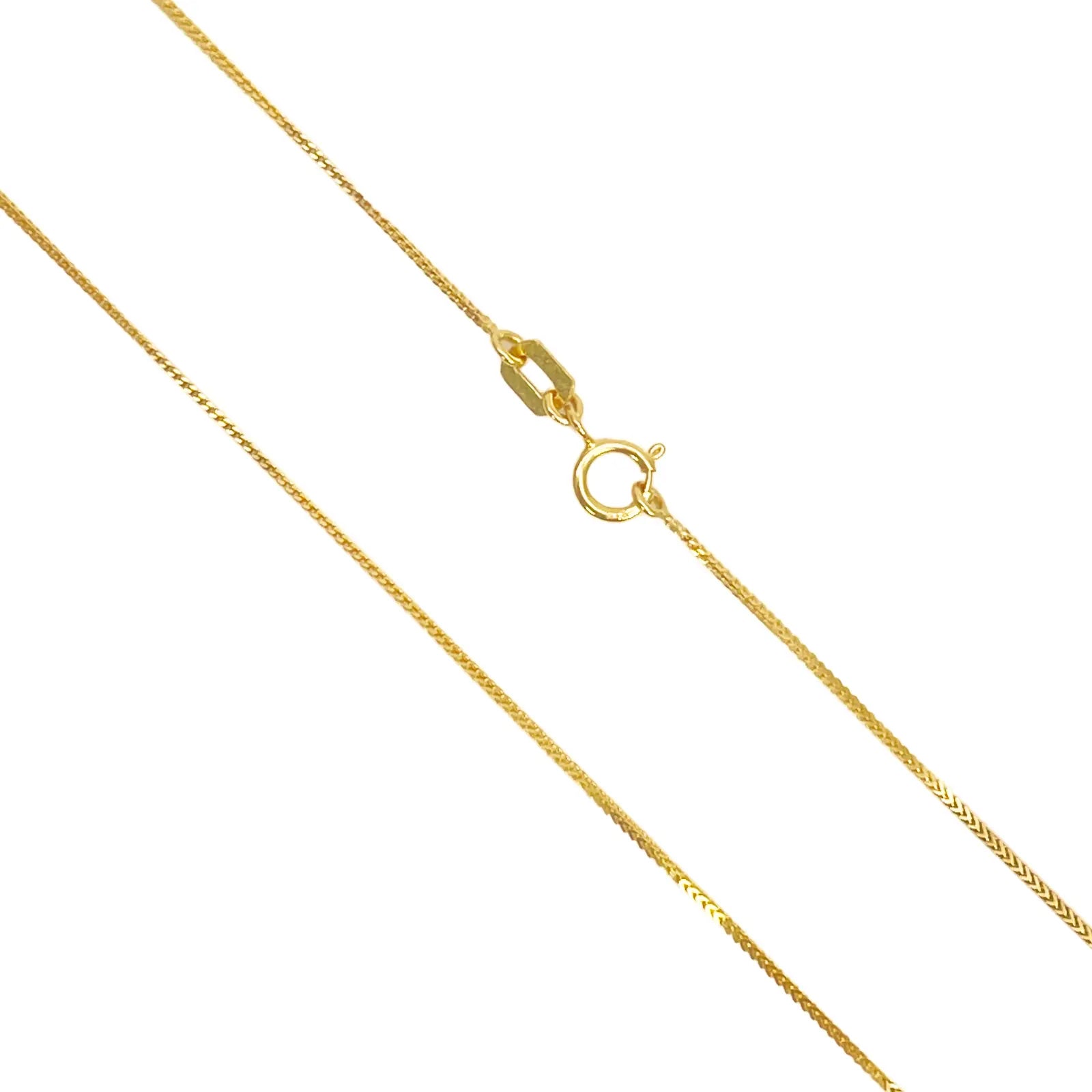 22ct Yellow Gold Solid Foxtail Chain Necklace 16'' inches 0.6mm Width 