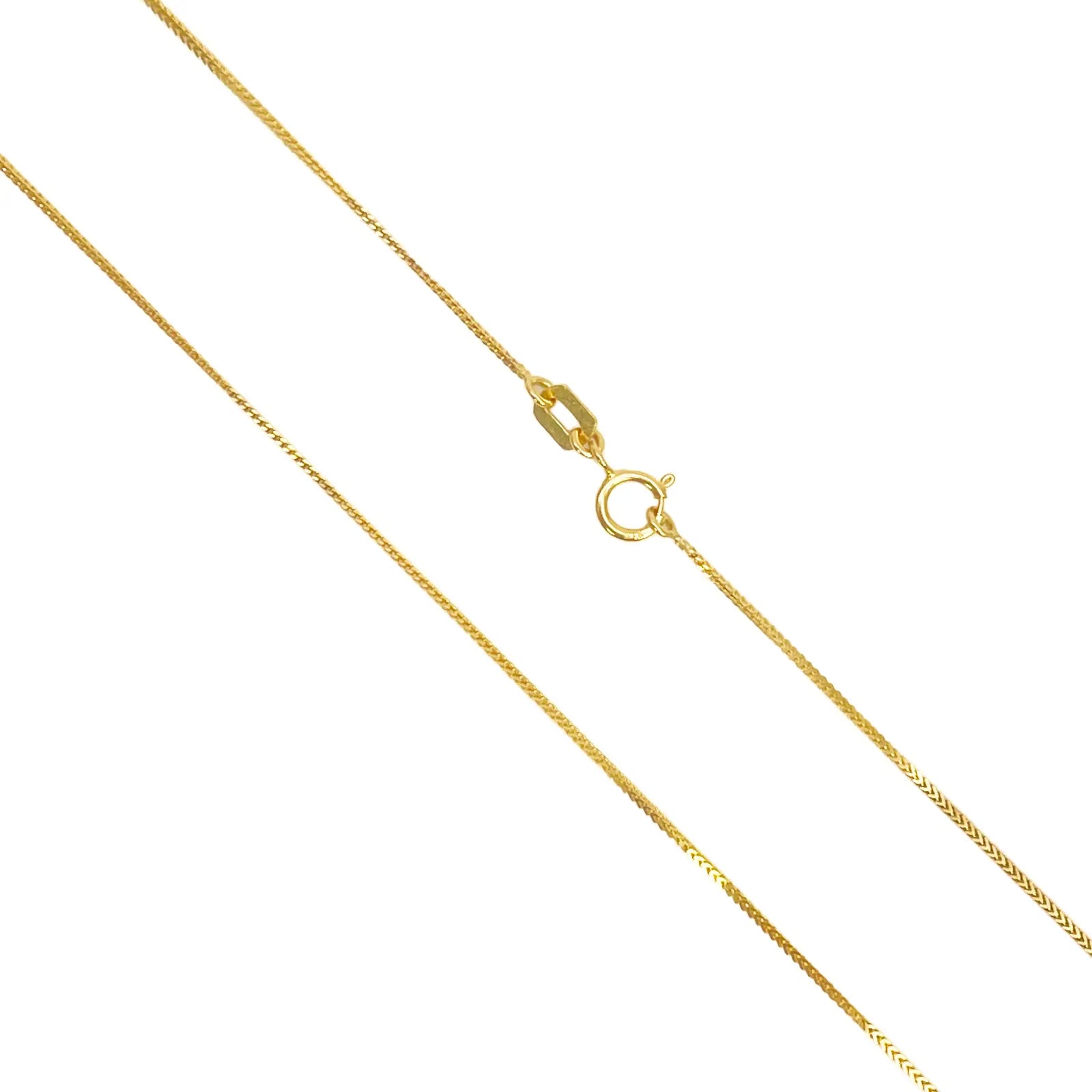 22ct Yellow Gold Solid Foxtail Chain Necklace 18''inches 0.6mm Width 