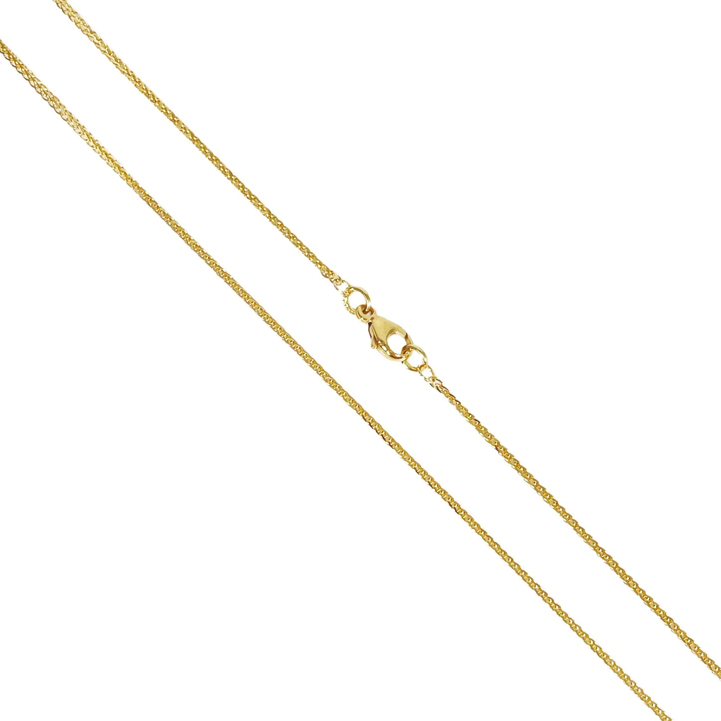 22ct Yellow Gold Solid Foxtail Chain Necklace 20''inches 0.6mm Width 