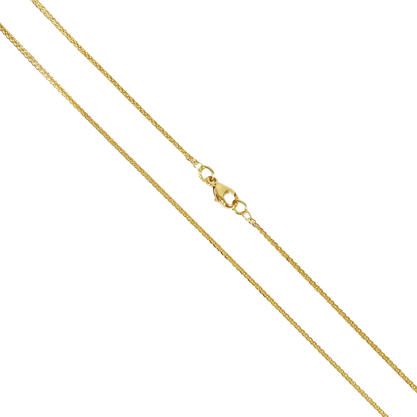 22ct Yellow Gold Solid Foxtail Chain Necklace 20''inches 0.6mm Width 