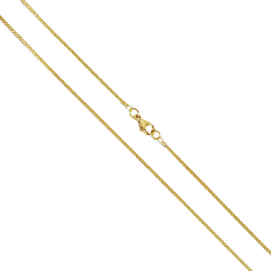 22ct Yellow Gold Solid Foxtail Chain Necklace 20''inches 0.6mm Width 