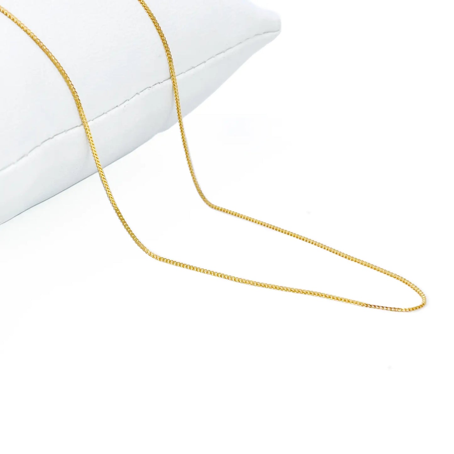 22ct Yellow Gold Solid Foxtail Chain Necklace 20''inches 0.6mm Width 