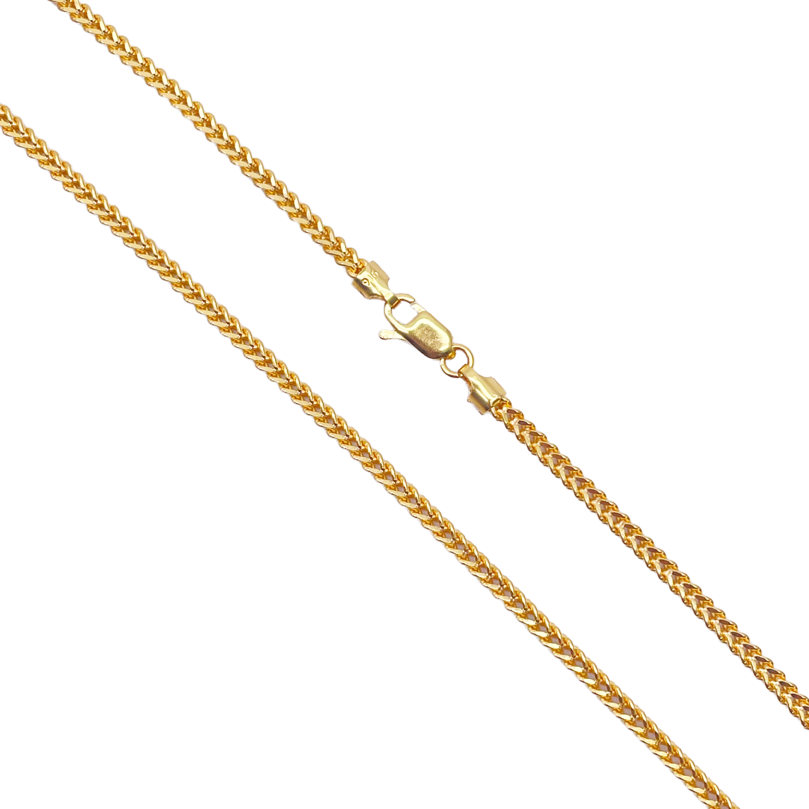 22ct Yellow Gold Solid Foxtail Chain Necklace 22 Inches 2.5mm Width 
