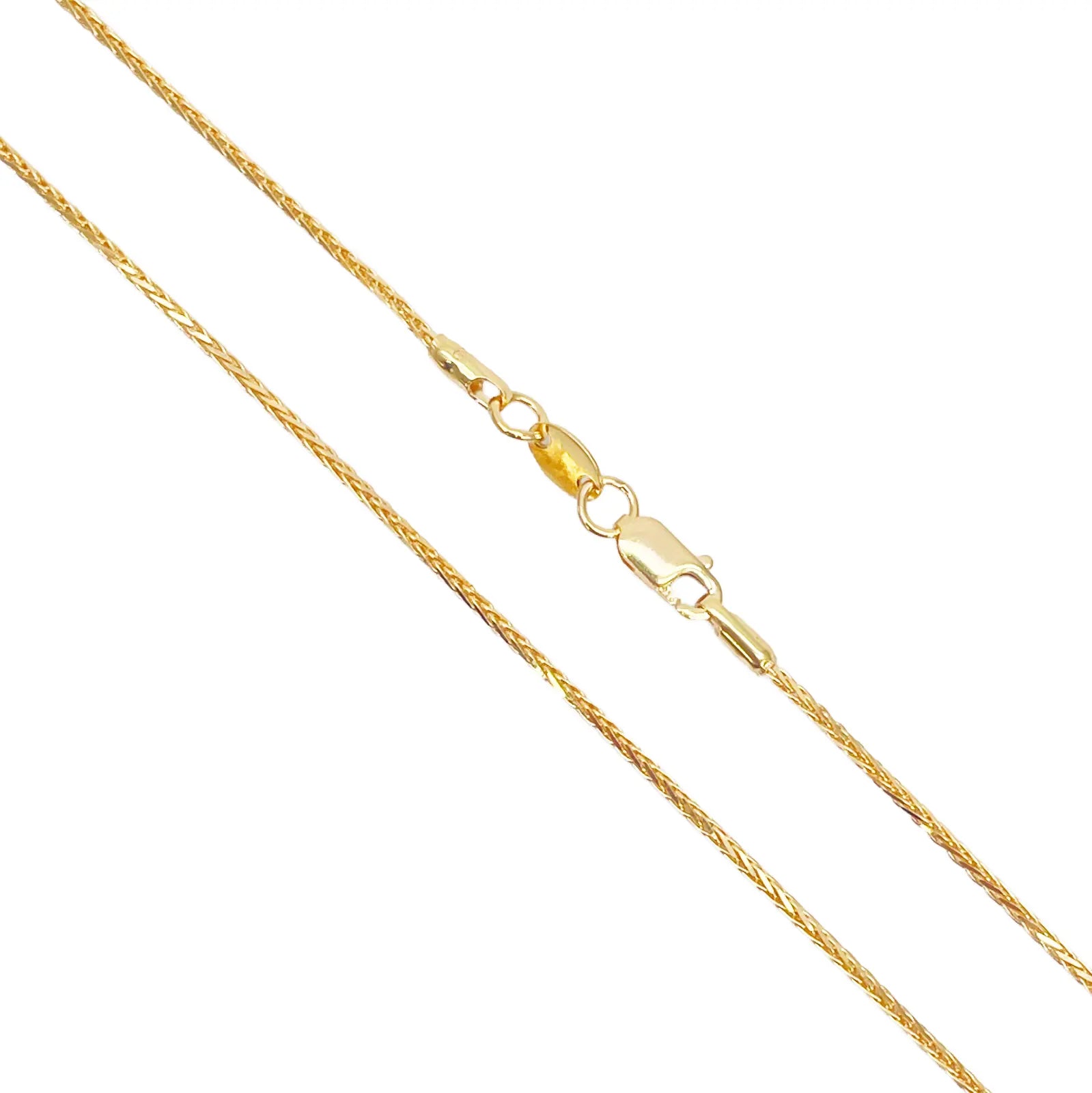 22ct Yellow Gold Spiga Chain Necklace 16'' inch 1.2mm Width 