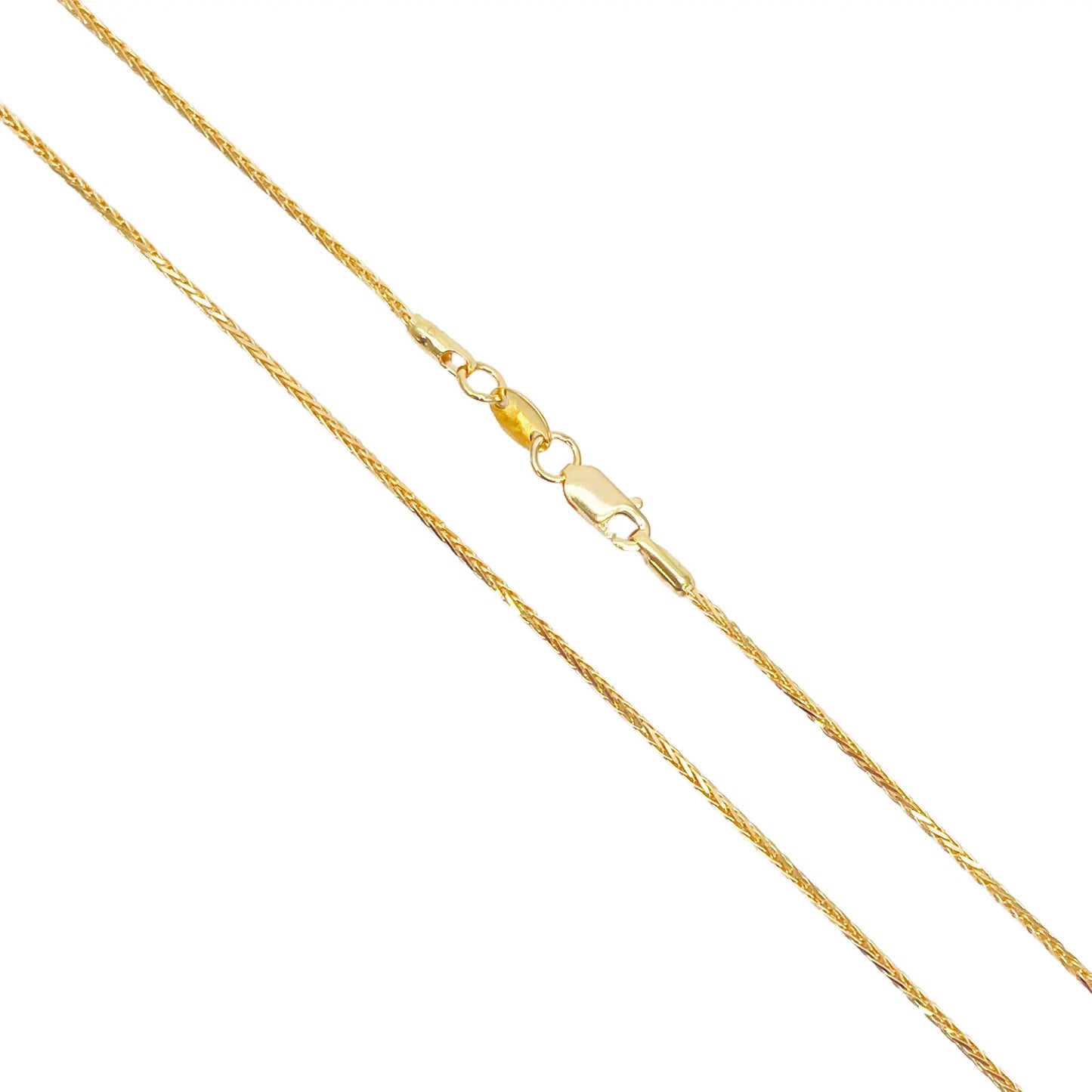 22ct Yellow Gold Spiga Chain Necklace 18'' inch 1.2mm Width 