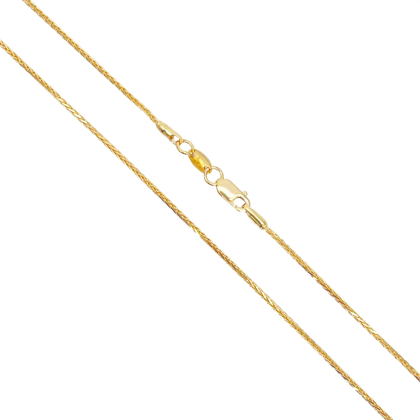 22ct Yellow Gold Spiga Chain Necklace 18'' inch 1.2mm Width 