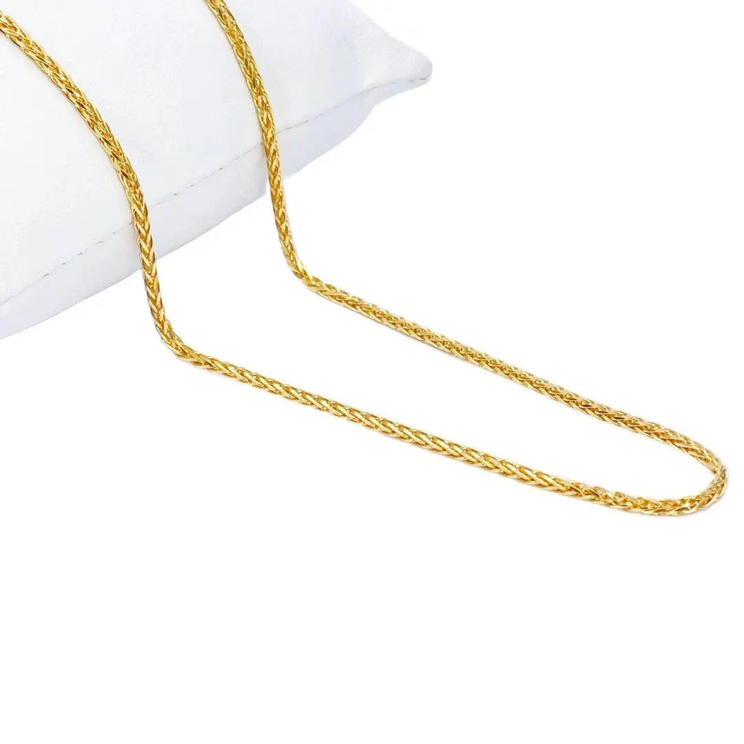 22ct Yellow Gold Spiga Chain Necklace 20 inches 2mm Width