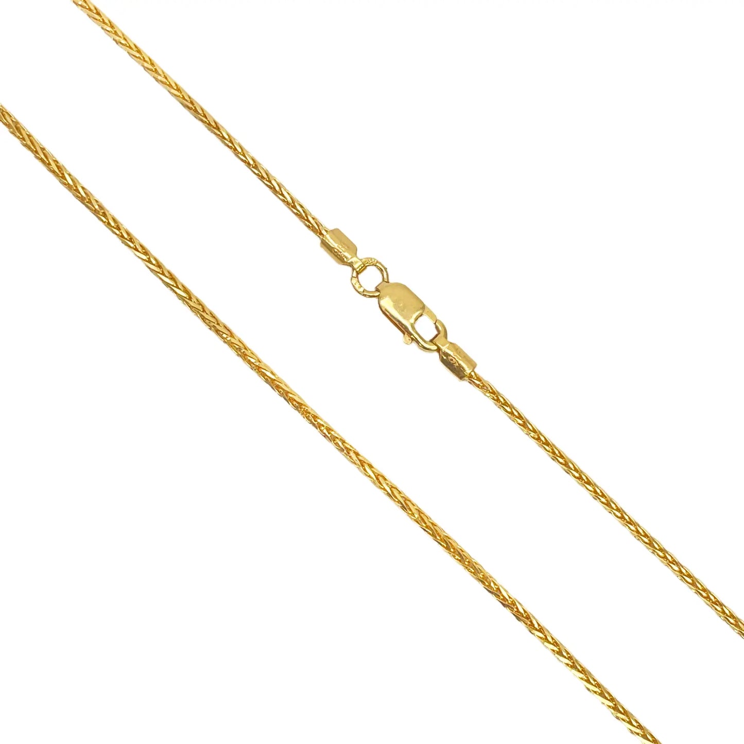22ct Yellow Gold Spiga Chain Necklace 20'' inch 1.4mm Width 