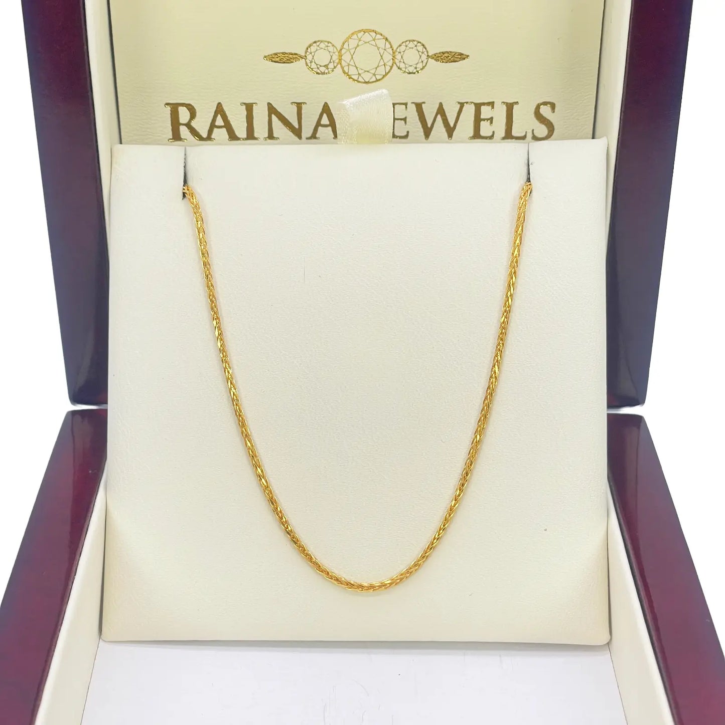 22ct Yellow Gold Spiga Chain Necklace 20'' inch 1.4mm Width 
