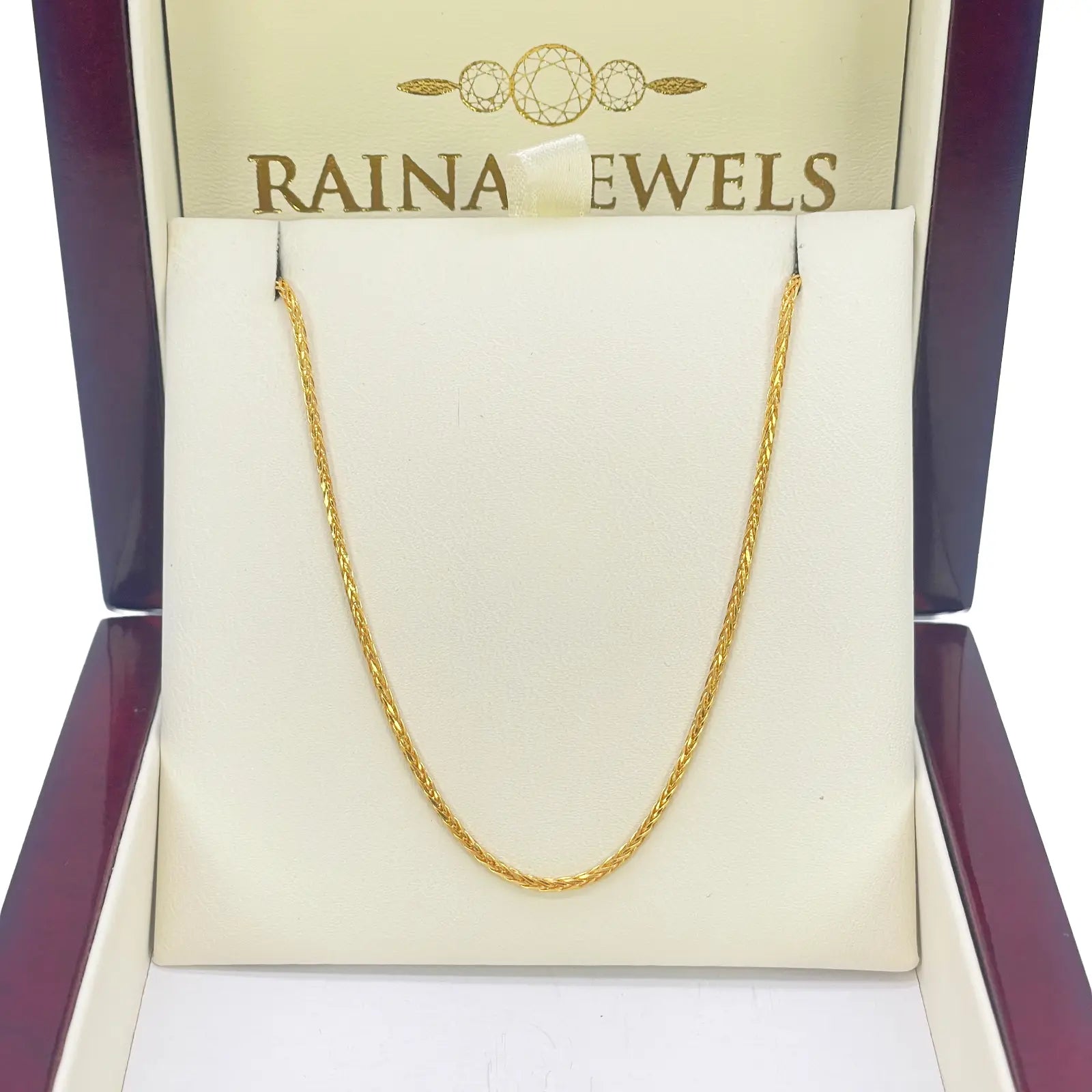 22ct Yellow Gold Spiga Chain Necklace 20'' inch 1.4mm Width 