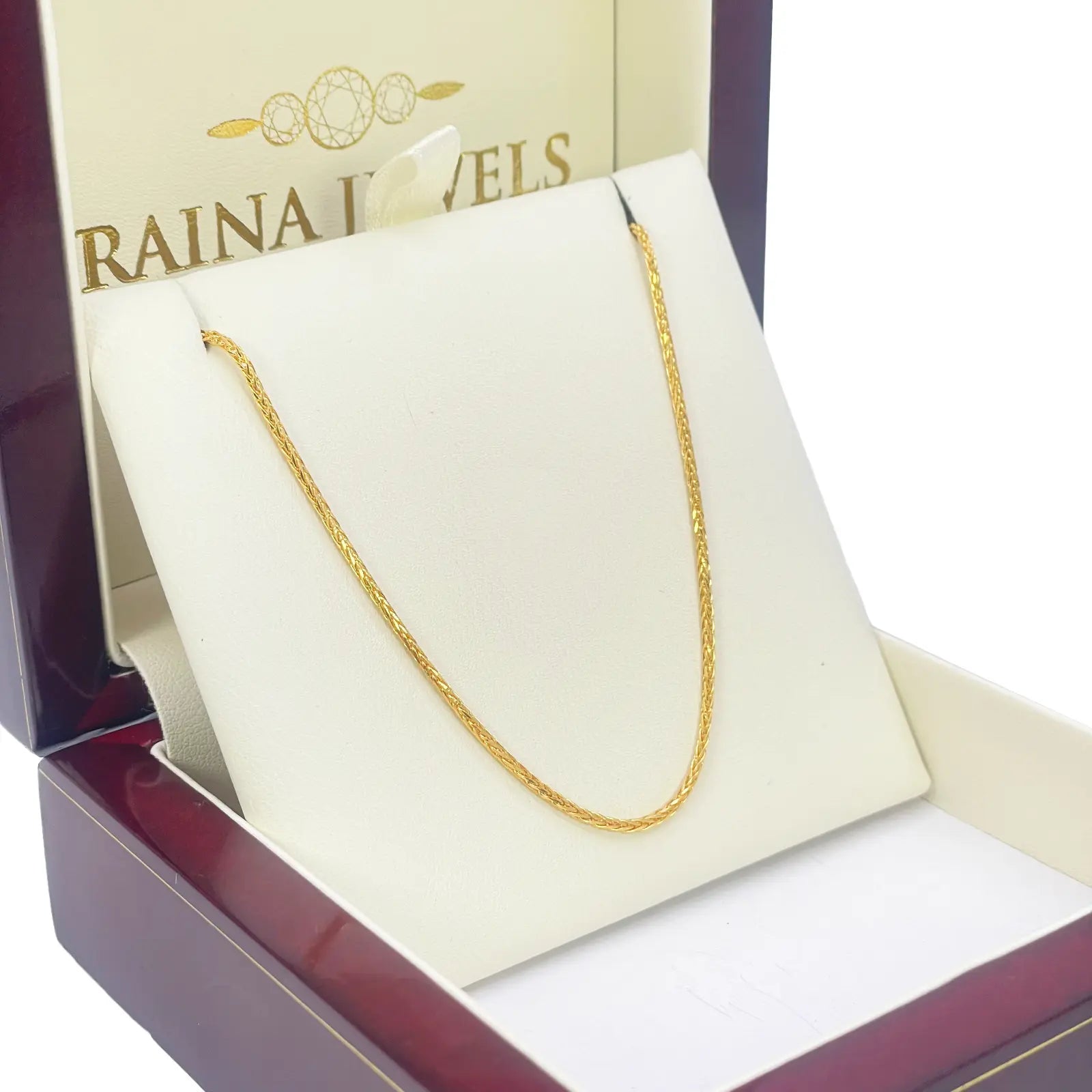 22ct Yellow Gold Spiga Chain Necklace 20'' inch 1.4mm Width 