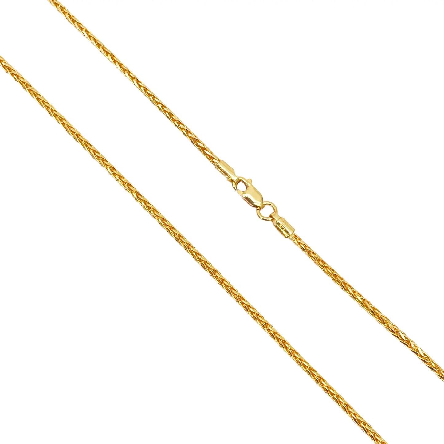 22ct Yellow Gold Spiga Chain Necklace 20'' inch 1.6mm Width 