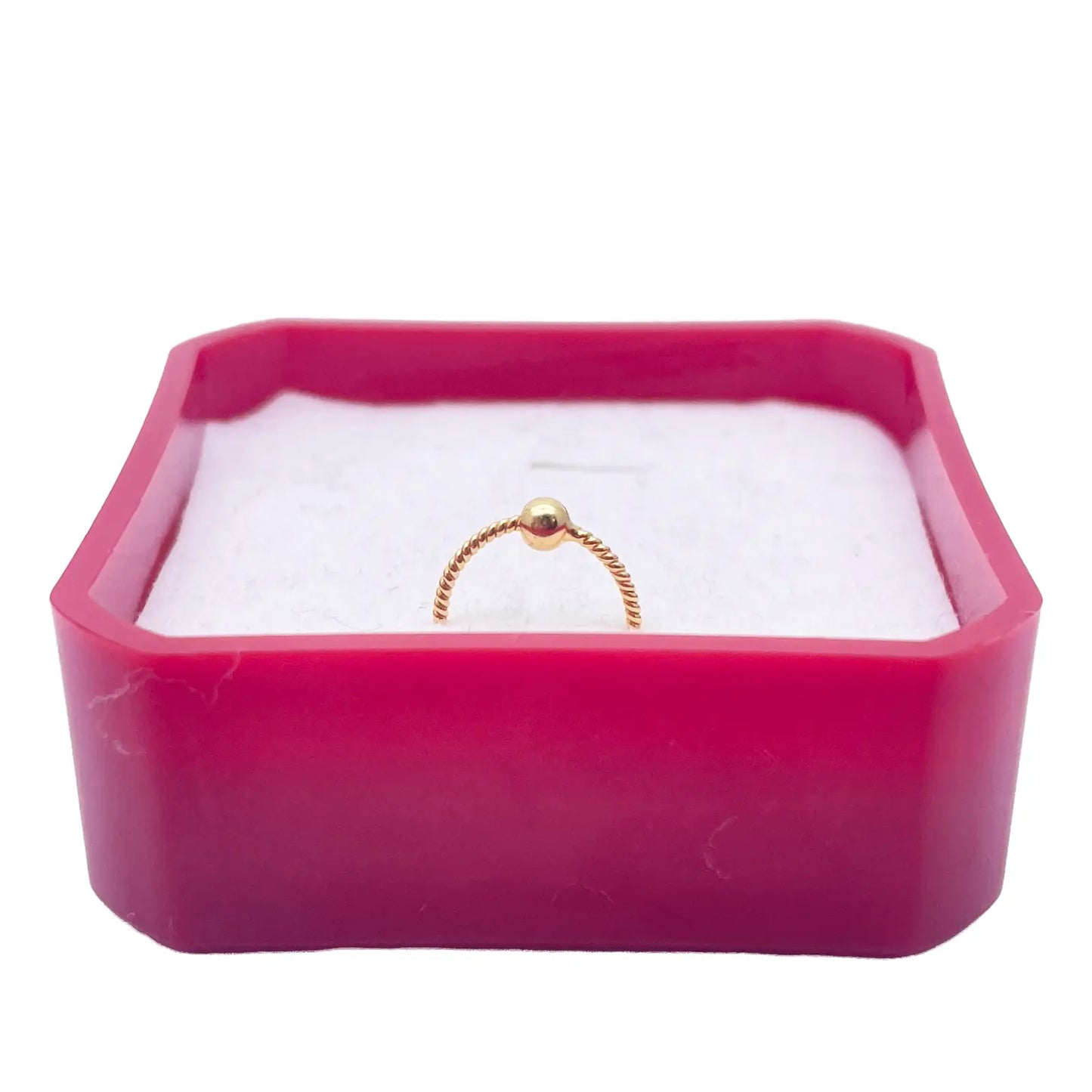 22ct Yellow Gold Tiny Rope Dainty Nose Hoop Huggie Ring 8mm Diameter 