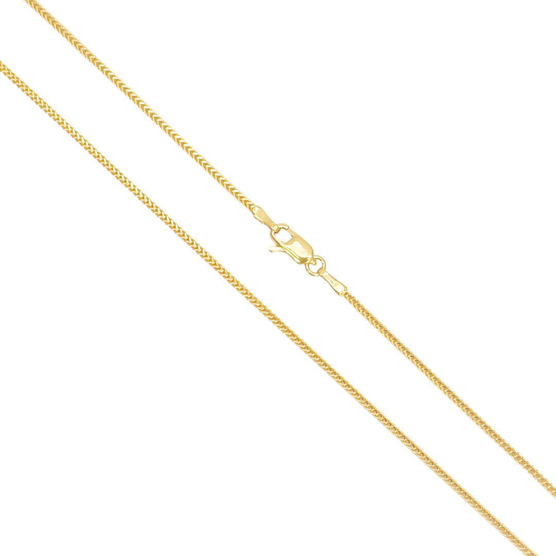 22ct Yellow Gold Mens/Ladies FoxTail  Chain Necklace 18''inches 1.4mm Width