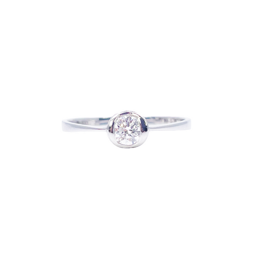 18ct White Gold Diamond Solitaire Ring 0.20ct  Diamond Ring
