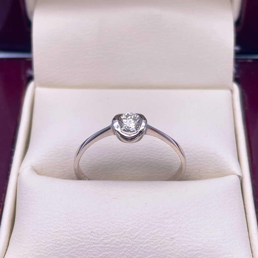 18ct White Gold Diamond Solitaire Ring 0.20ct  Diamond Ring