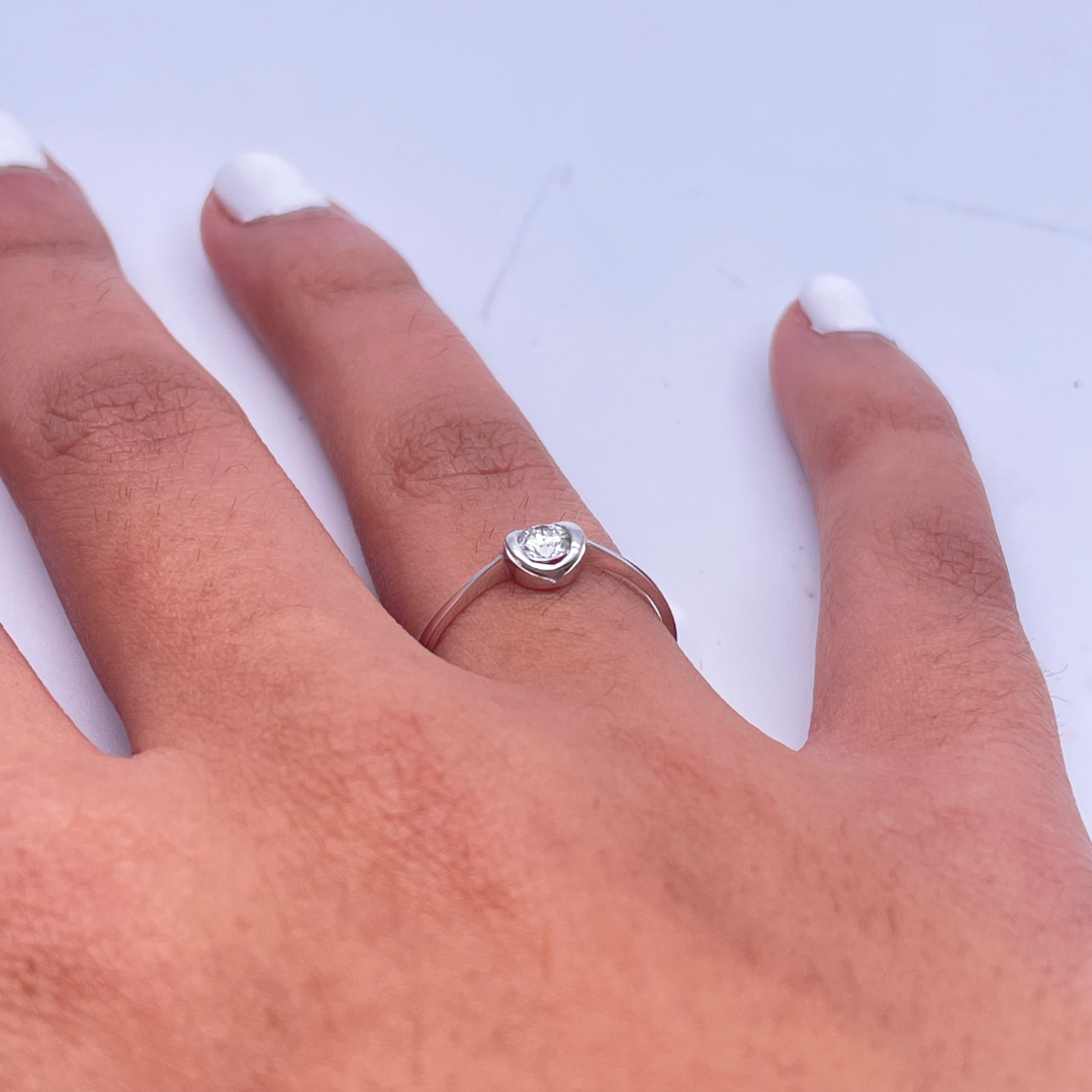 18ct White Gold Diamond Solitaire Ring 0.20ct  Diamond Ring