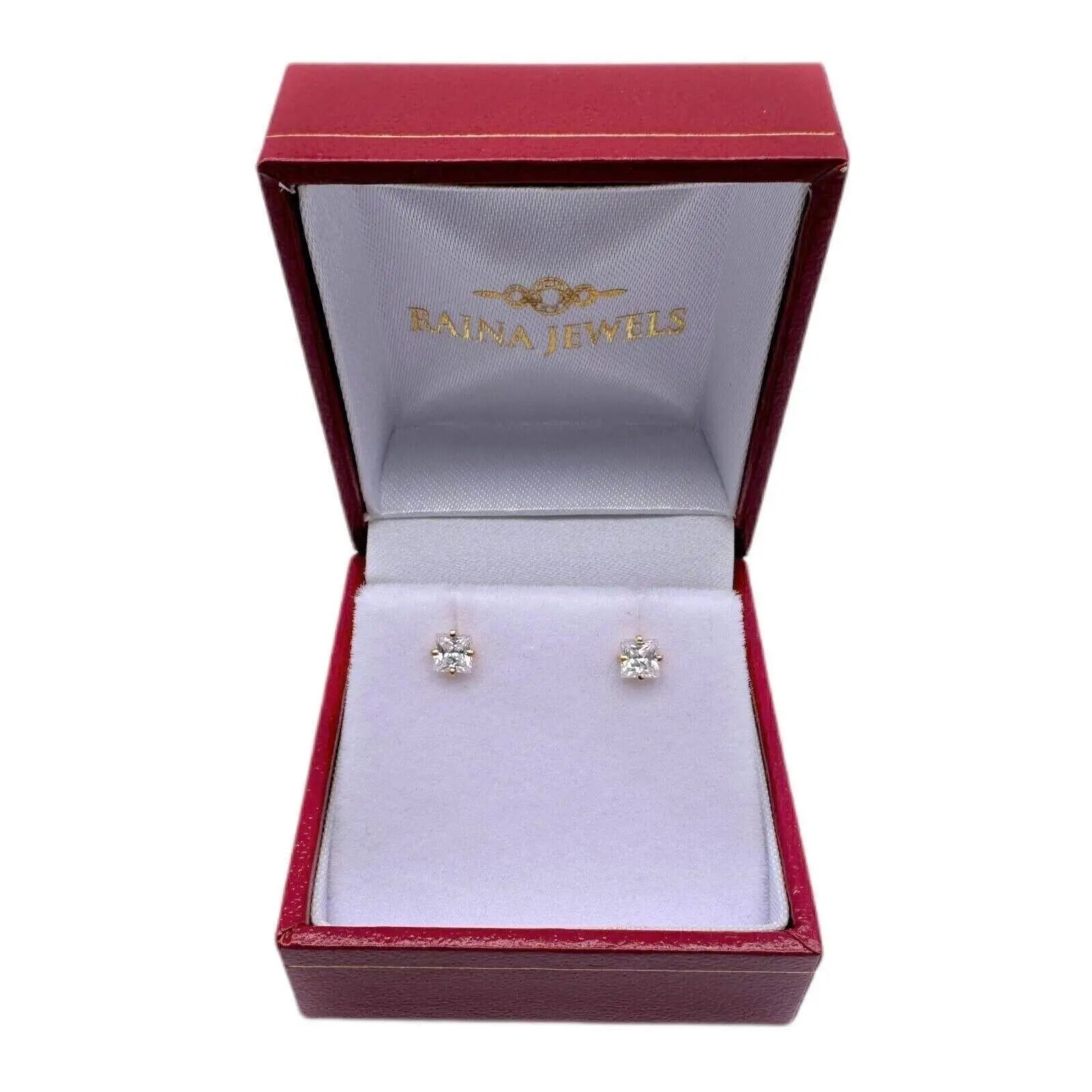 22ct Yellow Gold Cubic Zirconia Children Stud Earrings Durable Steam (3MM-4MM) 