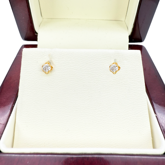 22ct Yellow Gold Children's Stud Earrings, Tragus, Helix Or 2nd Lobe (2.5/3.0mm)
