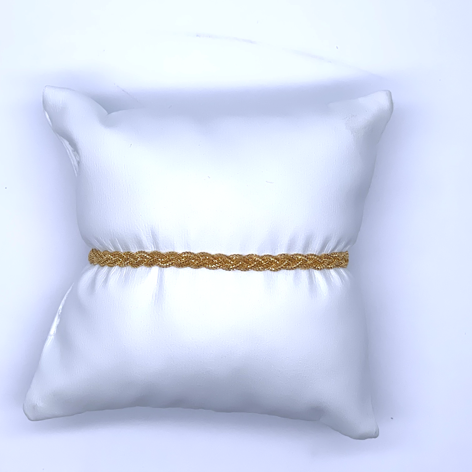 22ct Yellow Gold Flat Twisted Bracelet 7 inches 4mm width - Raina Jewels