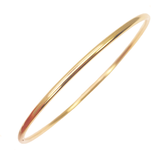 22ct Yellow Gold Solid Round Wire Handmade Plain Bangle 16.5gm