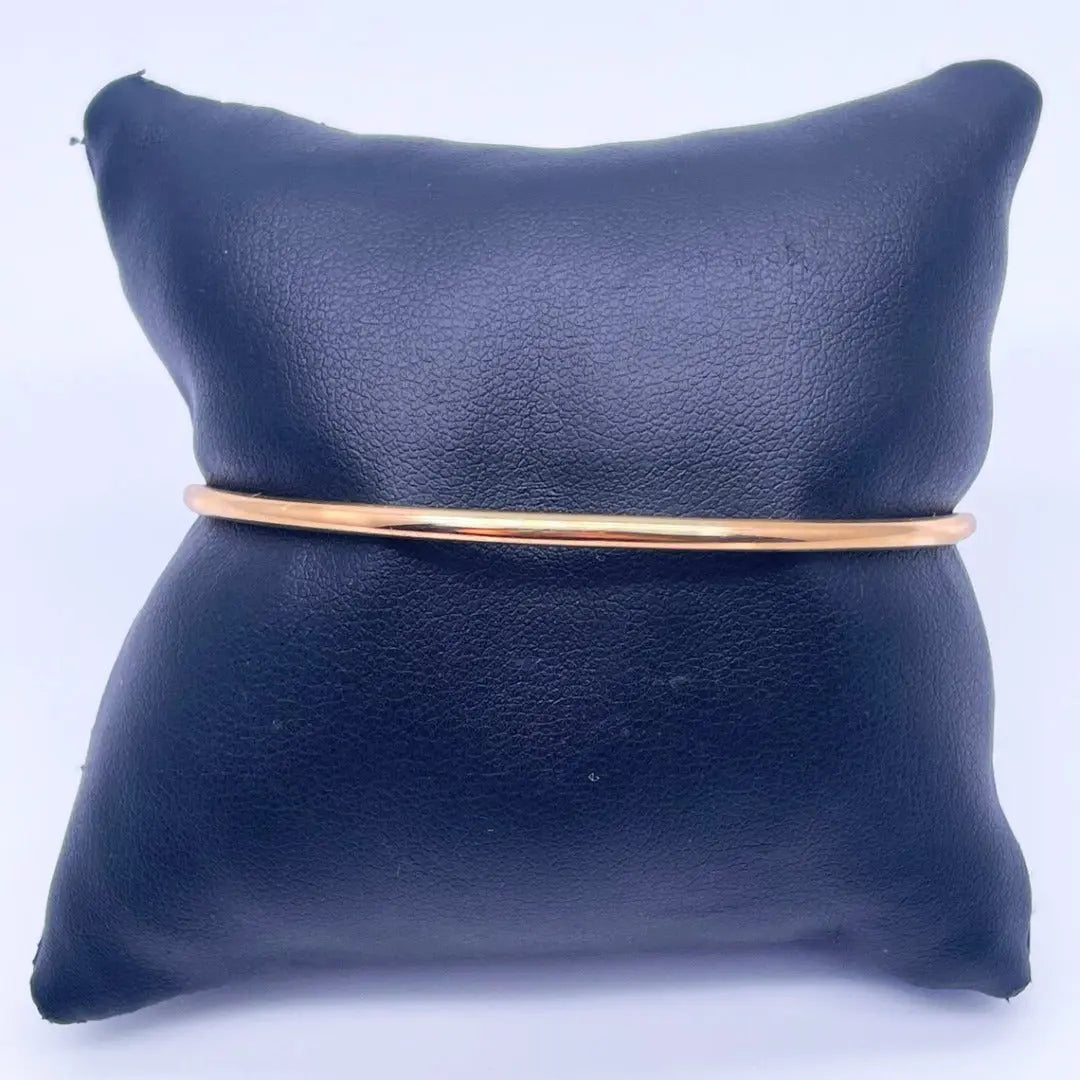 22ct Yellow Gold Solid Round Wire Handmade Plain Bangle 16.5gm 