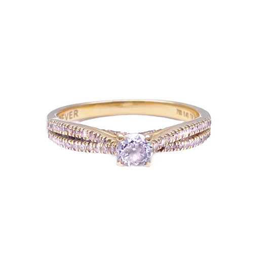 18ct Yellow Gold Natural Diamond Fancy Pave Engagement Ring 0.63ct Certified