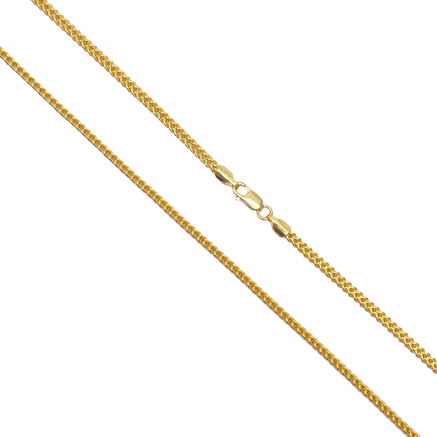 22ct Yellow Gold Lightweight Foxtail Chain Necklace 22''inches 2.4mm