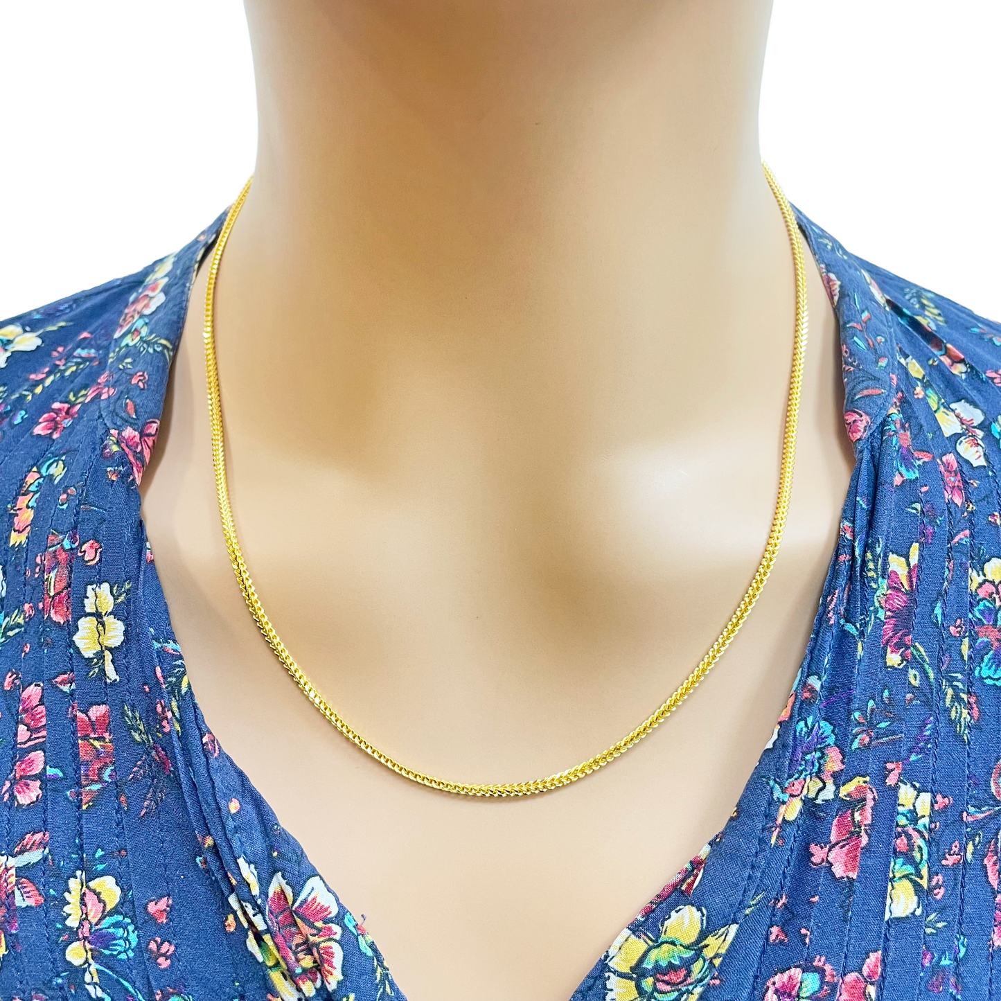 22ct Yellow Gold Foxtail Chain Necklace 20''inches 2.0mm Width