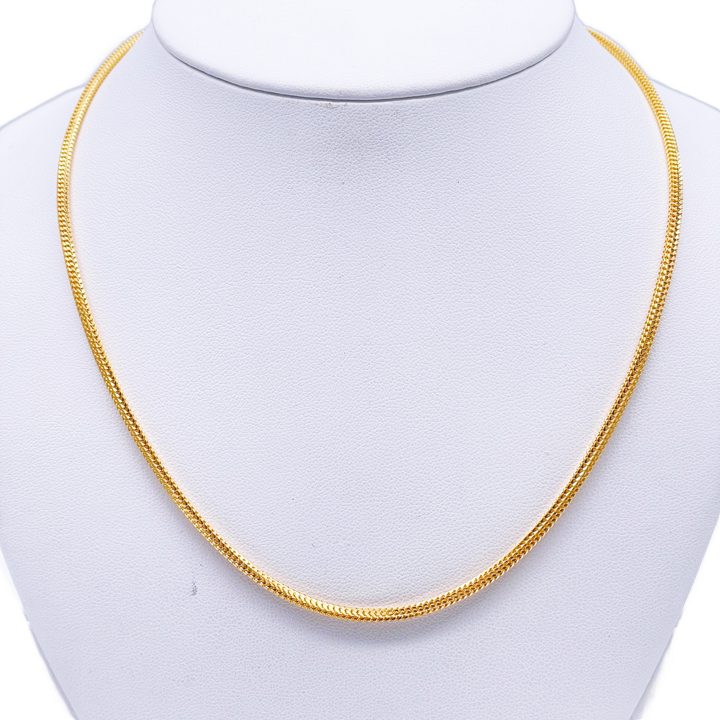 22ct Yellow Gold Solid Foxtail Dragon Chain Necklace 22''inches 2.4mm Width