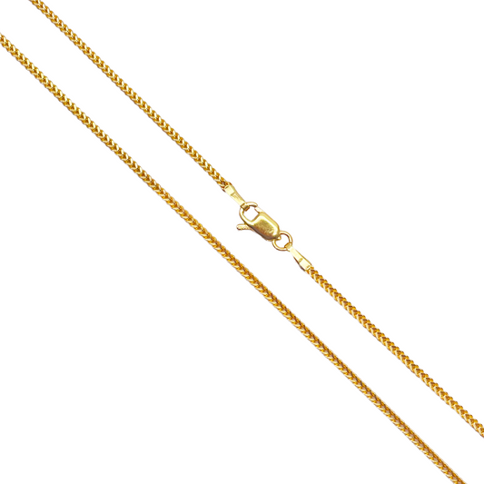 22ct Yellow Gold Foxtail Chain Necklace 20''inches 1.6mm Width