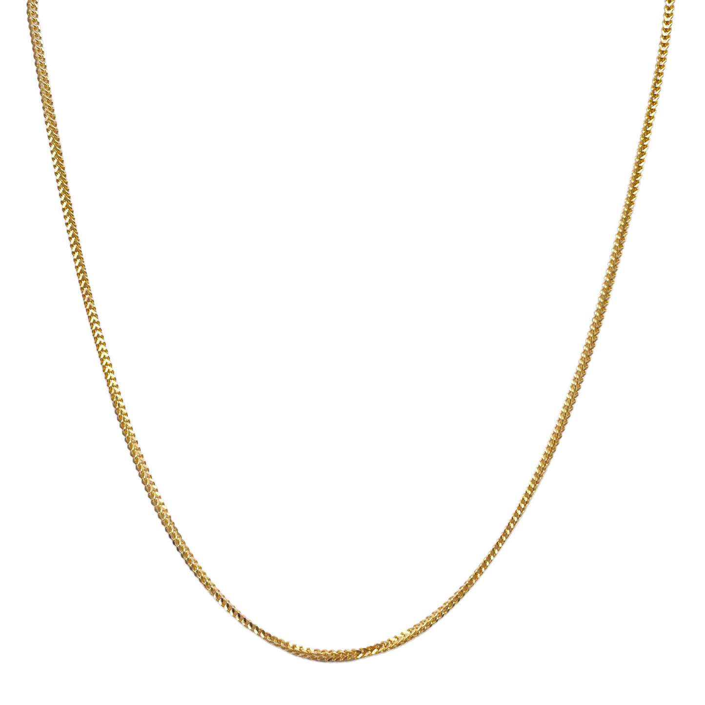 22ct Yellow Gold Foxtail Chain Necklace 20''inches 1.6mm Width