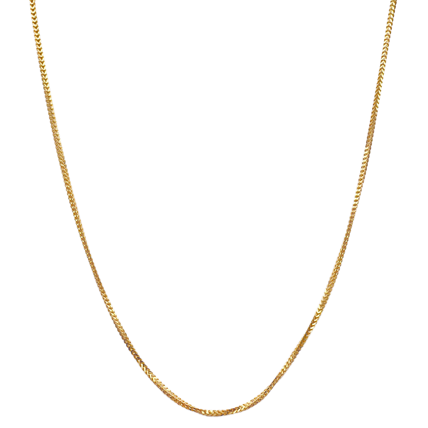 22ct Yellow Gold Foxtail Chain Necklace 22''inches 1.8mm Width