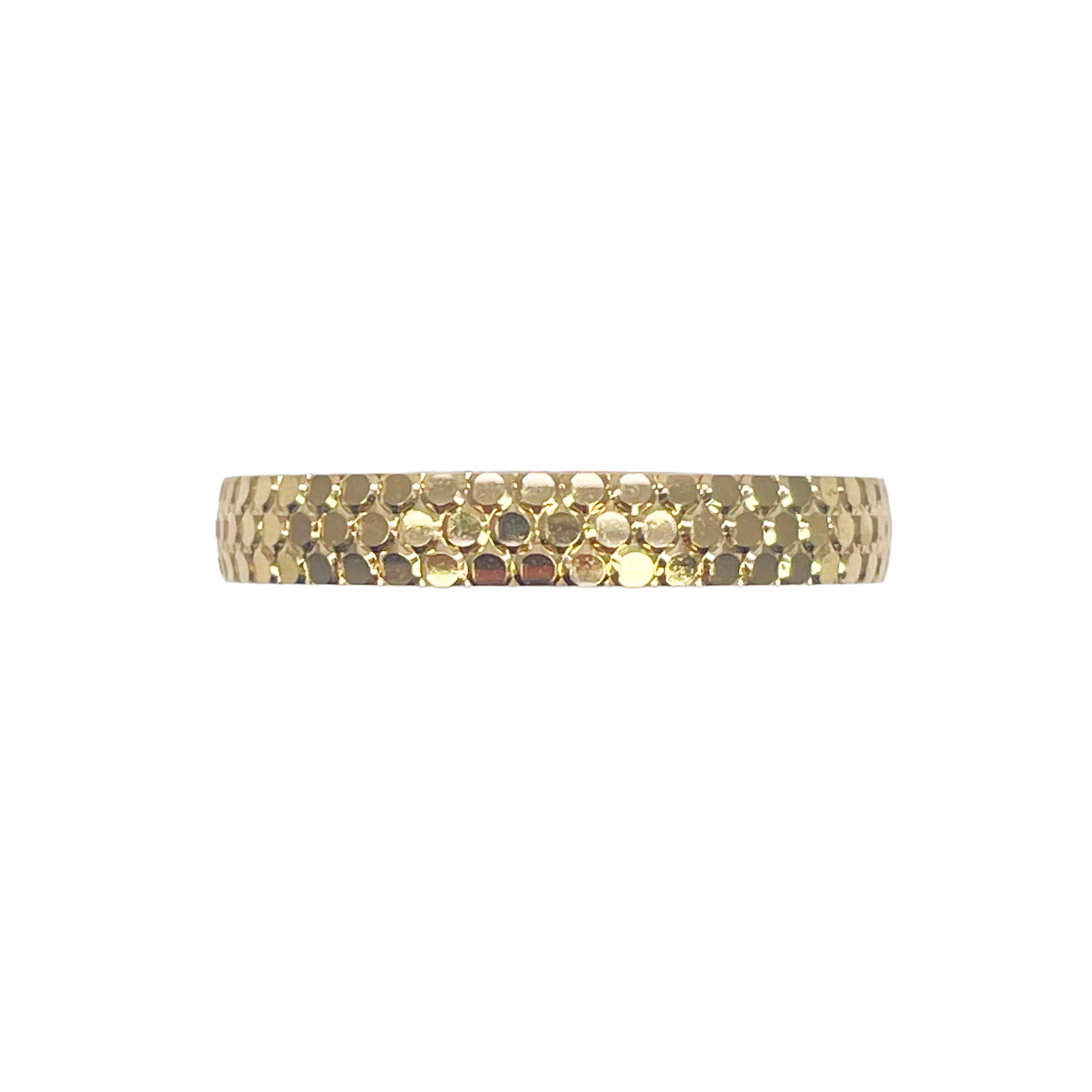 22ct Yellow Gold High Polished Fancy Women's Sparkly Band 3mm