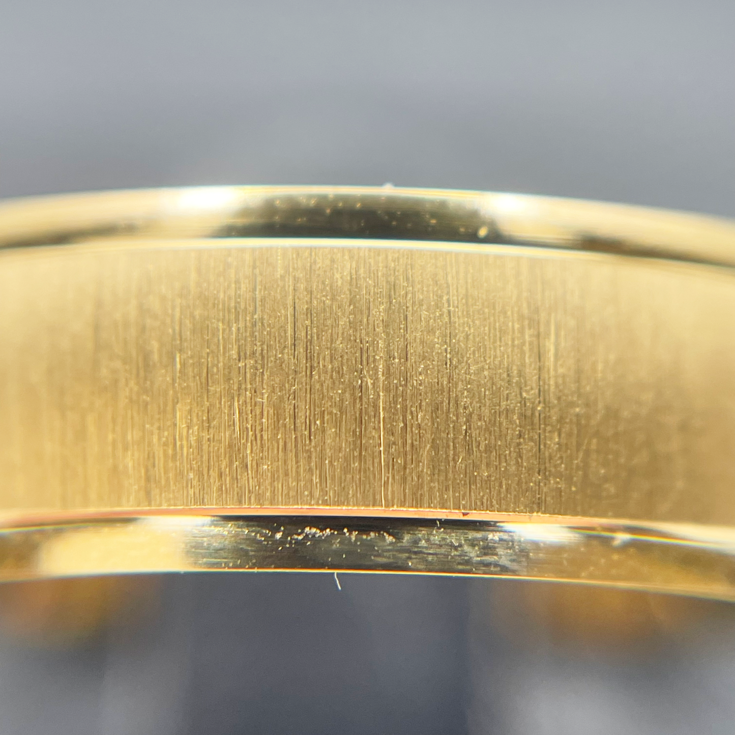 22ct Yellow Gold High Polished Edge & Matte Middle Women's Wedding Band 4mm