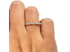 18ct Yellow Gold Round Diamond Half  Eternity Milgrain Band 0.24ct