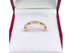 18ct Yellow Gold Round Diamond Half  Eternity Milgrain Band 0.24ct