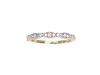 18ct Yellow Gold Round Diamond Half  Eternity Milgrain Band 0.24ct