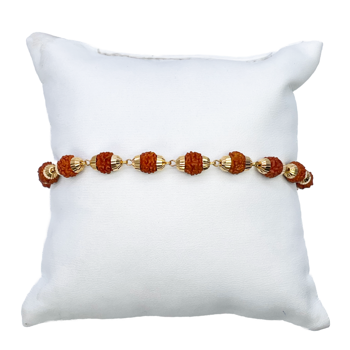 22ct Yellow Gold Rudraksha Bracelet 8.3''inches