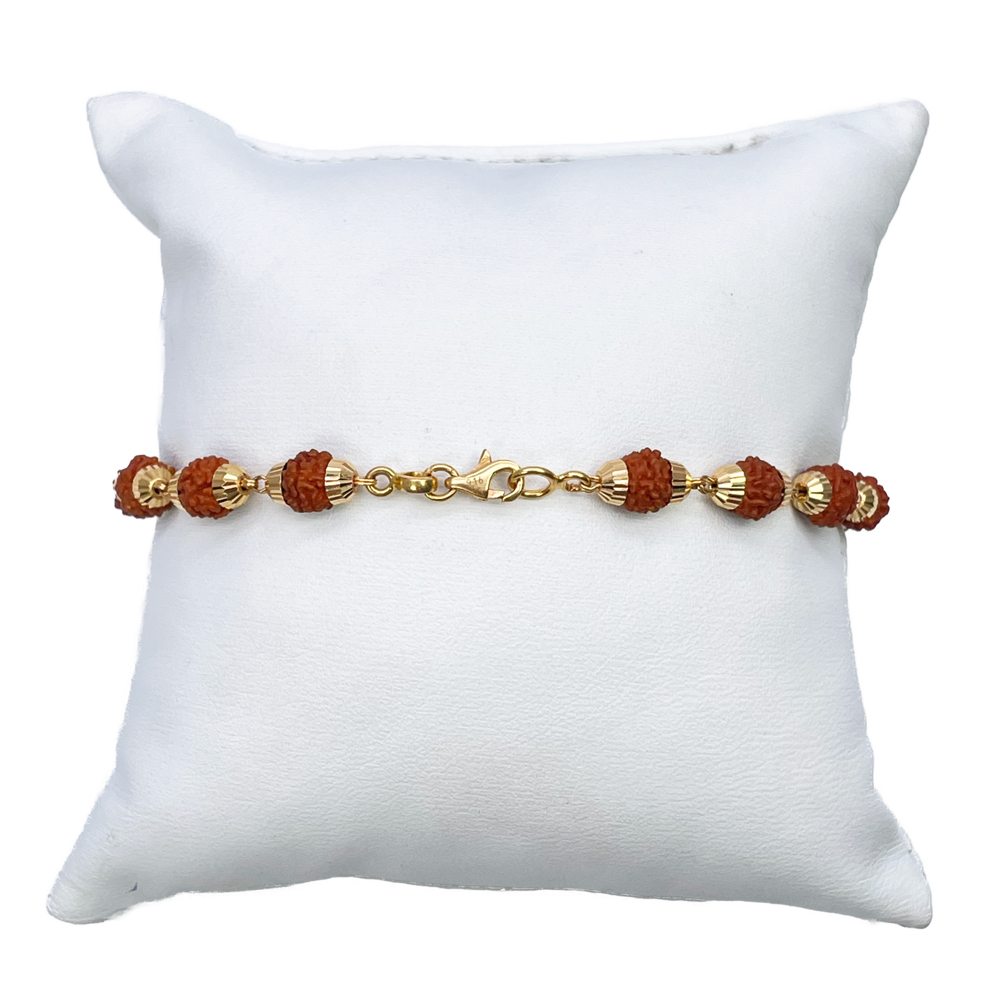 22ct Yellow Gold Rudraksha Bracelet 8.3''inches