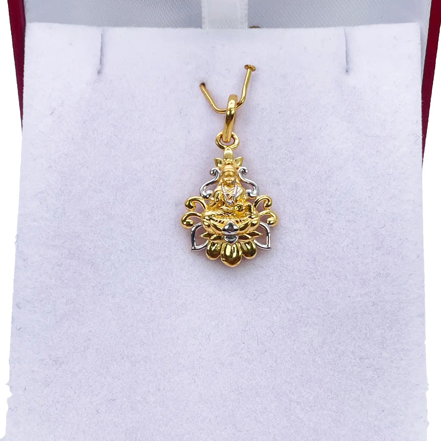 22ct Yellow Gold High Polished & Matt Lakshmi  Pendant 
