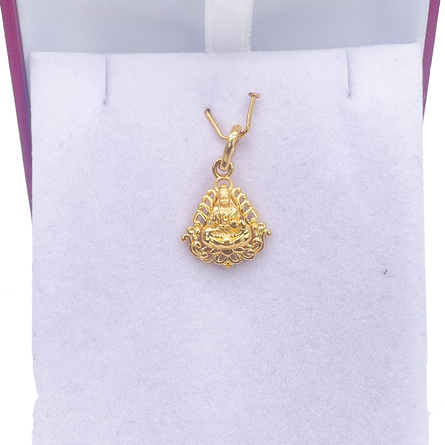 22ct Yellow Gold High Polished & Matt Lakshmi Pendant