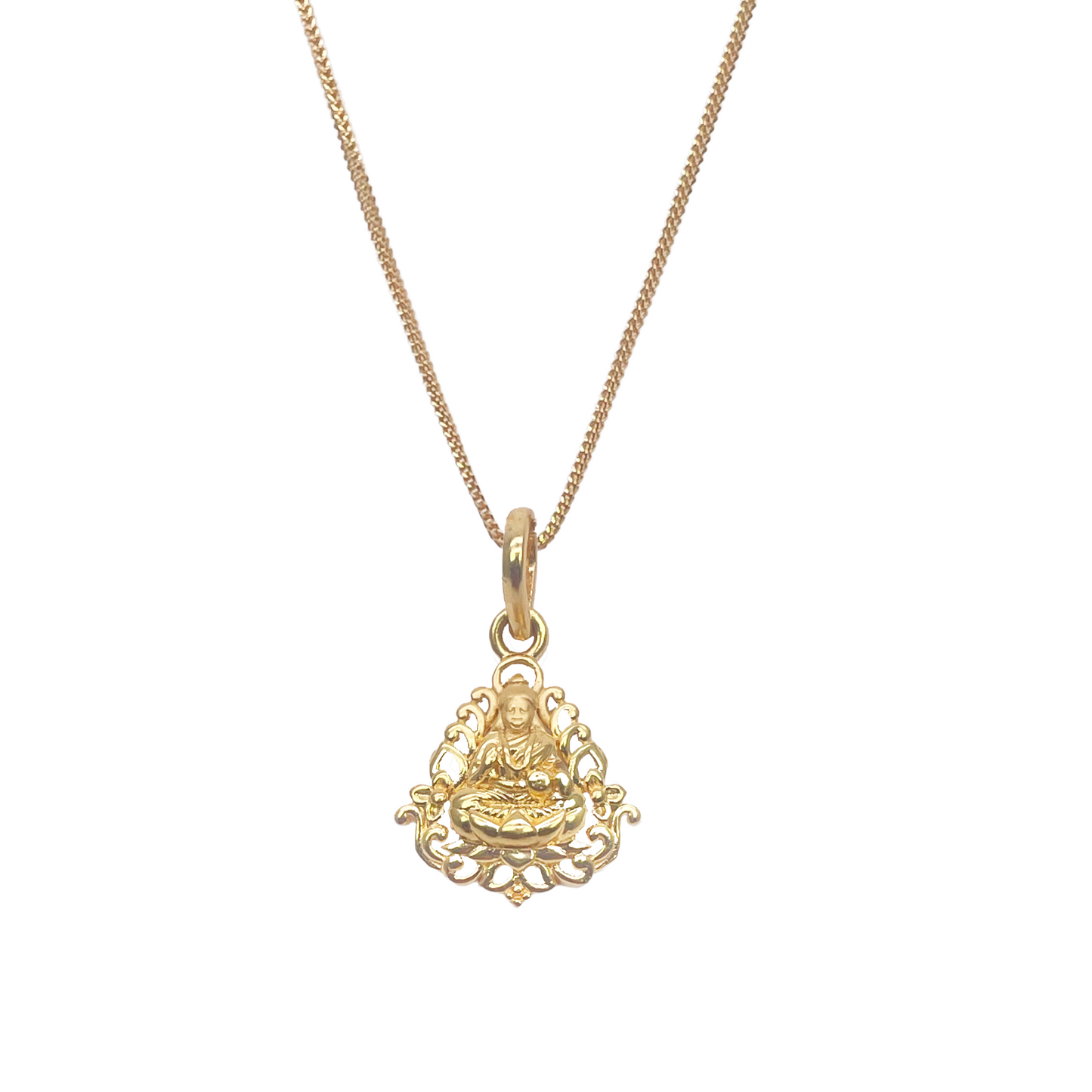 22ct Yellow Gold High Polished & Matt Lakshmi Pendant