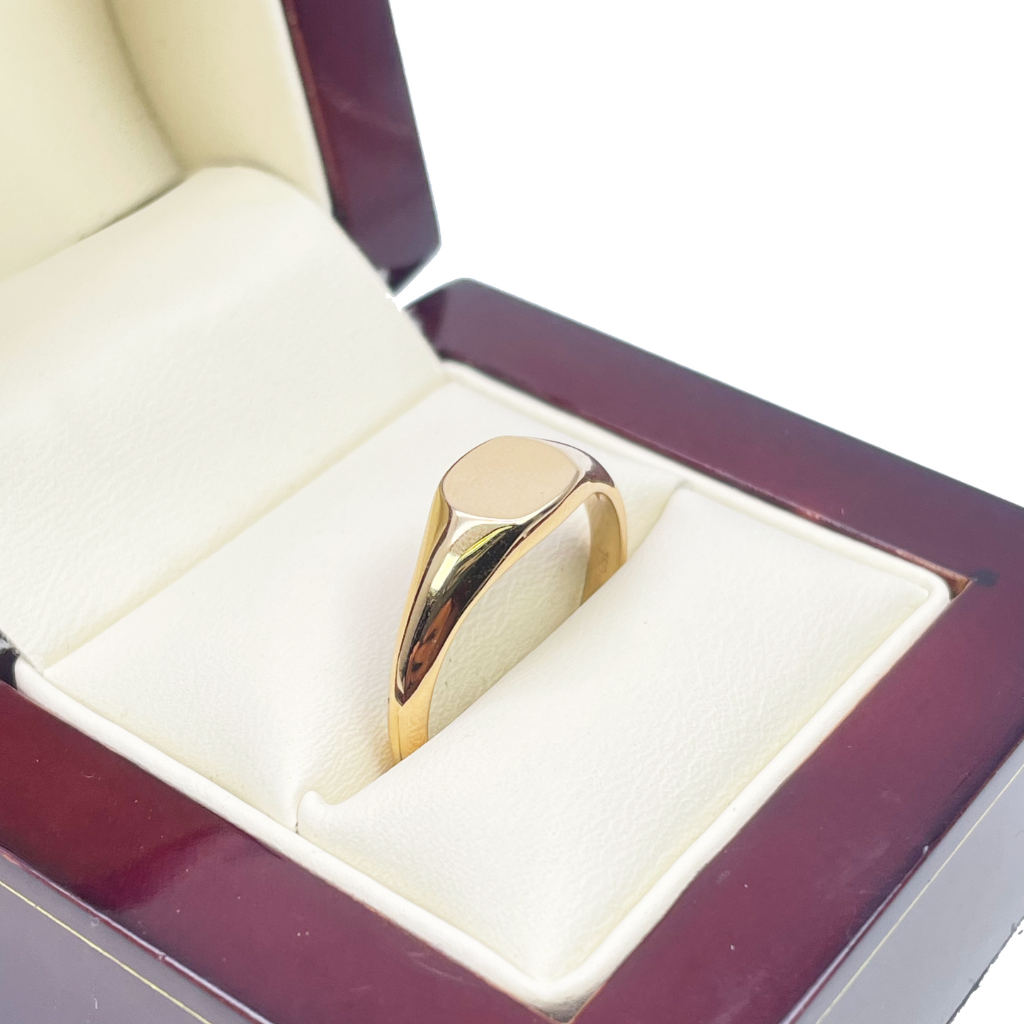 22ct Yellow Gold High Polished Square Men's Signet Ring