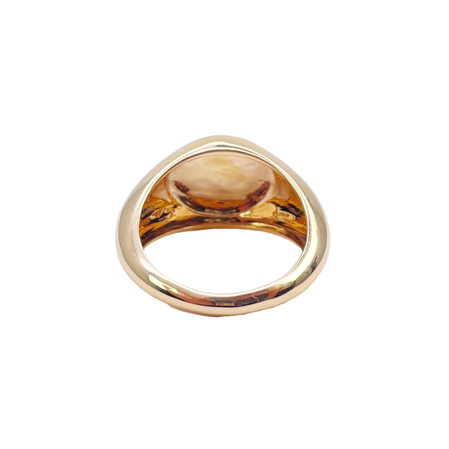 22ct Yellow Gold High Polished Round Gents Signet Pinky Ring