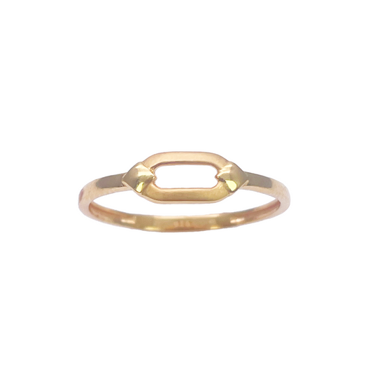 22ct Yellow Gold Beautiful Polished & Matt Minimalist Designed Ring