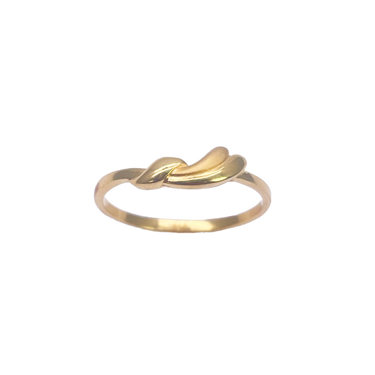 22ct Yellow Gold Beautiful Polished & Matt Minimalist Designed Ring